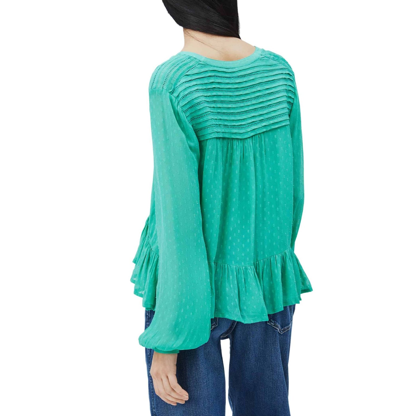 Pepe Jeans Premium Viscose V-Neck Long-Sleeve Shirt