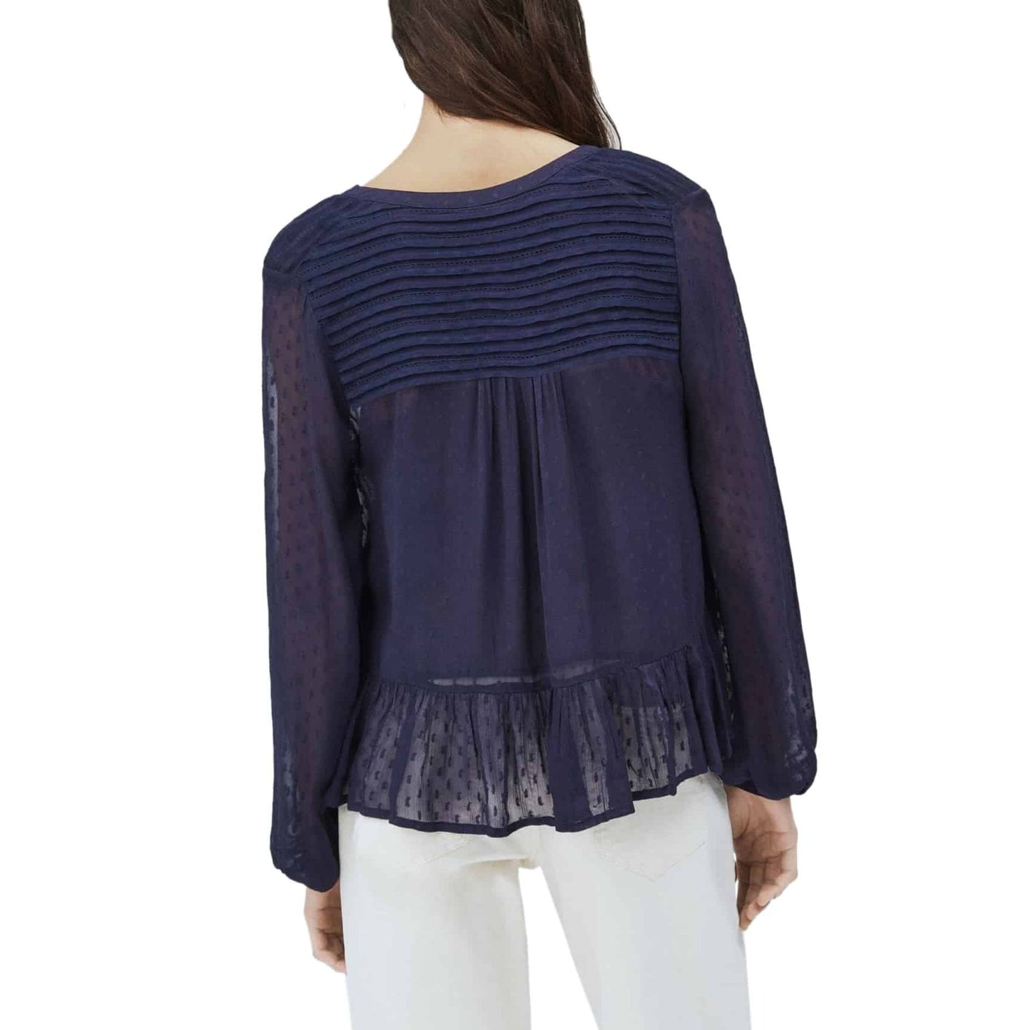 Pepe Jeans Viscose V-Neck Long-Sleeve Shirt