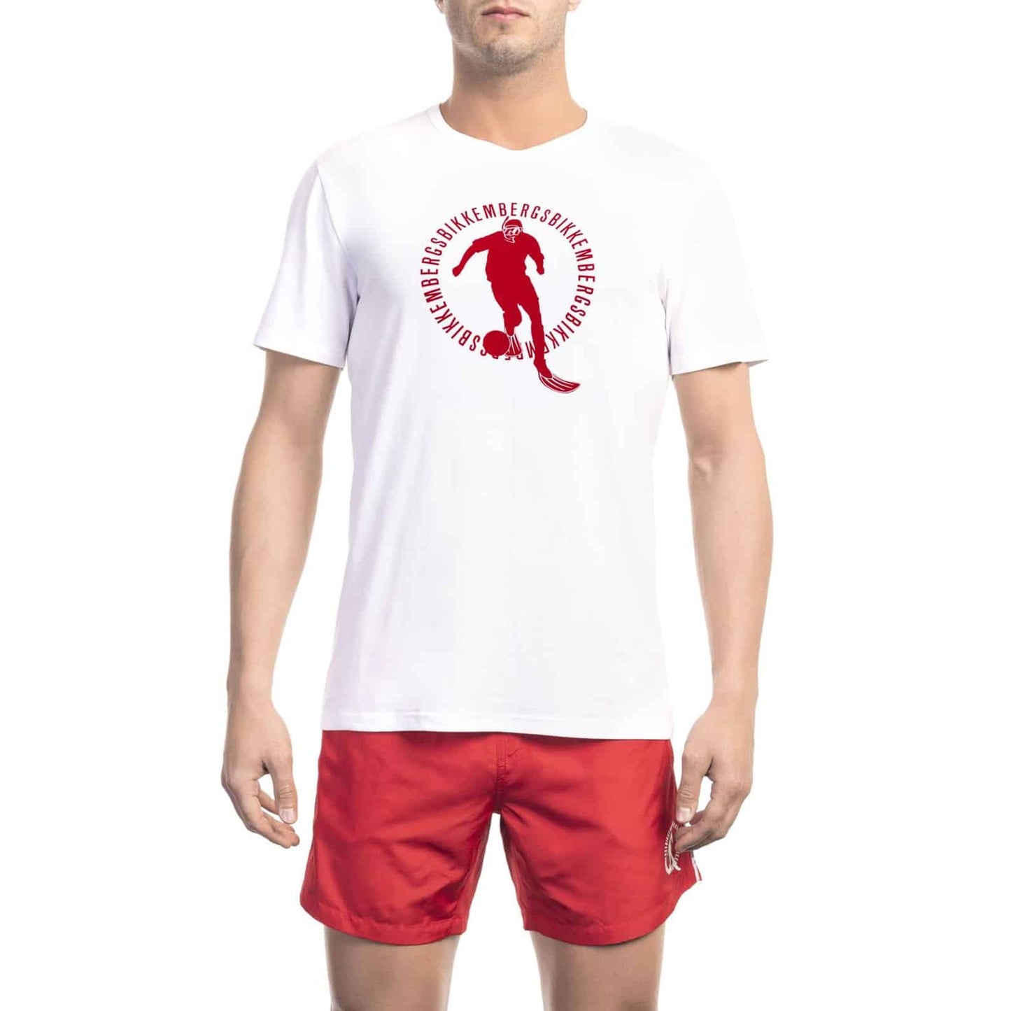 Bikkembergs Beachwear Spring/Summer Cotton-Elastane T-Shirt