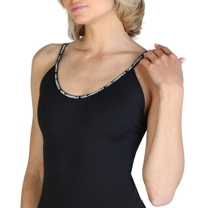 Karl Lagerfeld Black Classic Elegance Swimsuit