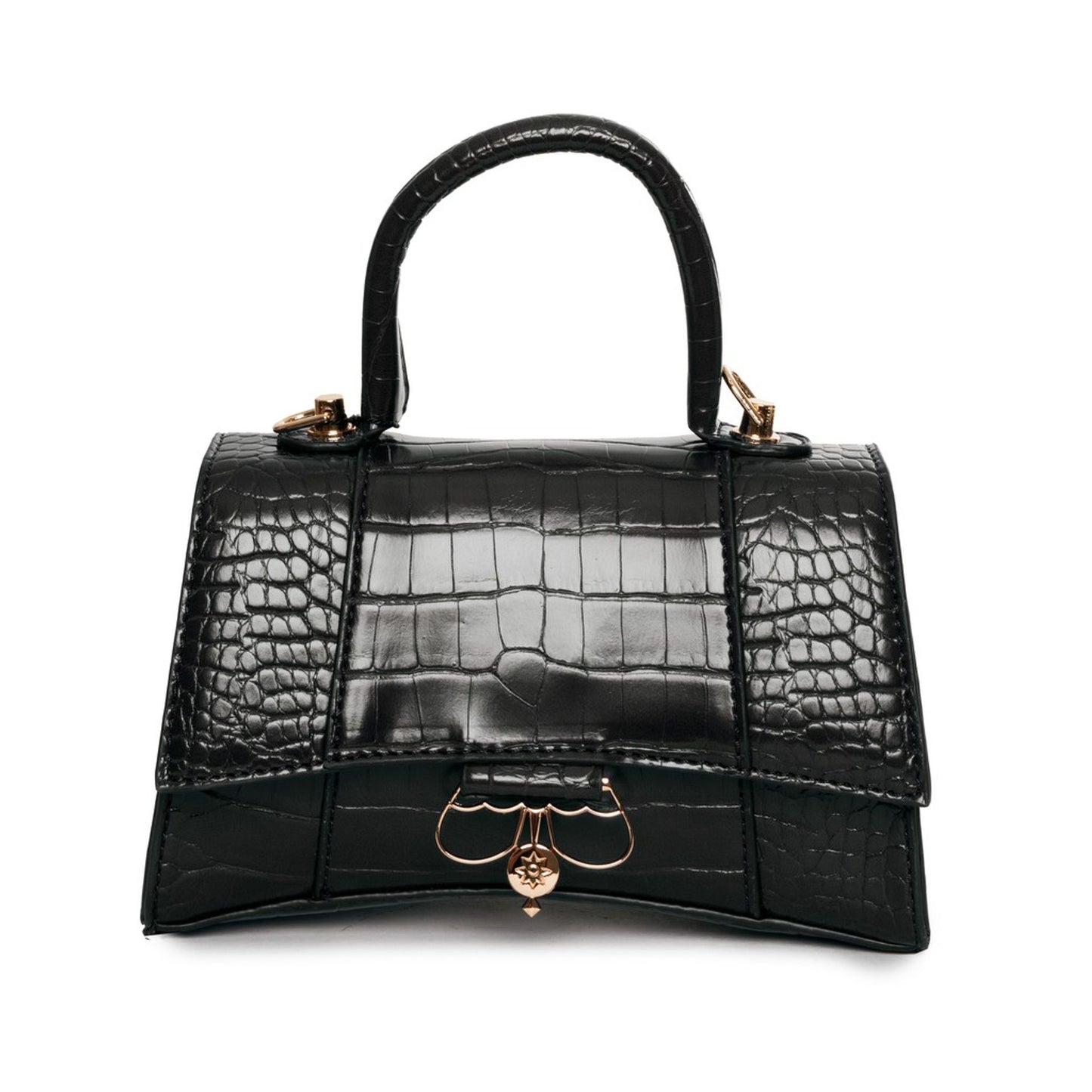 Egon Von Furstenberg Luxury Polyurethane Handbag with Removable Strap