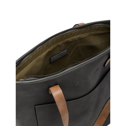 Herling Oversized Synthetic Leather Shoulder Bag with Removable Strap