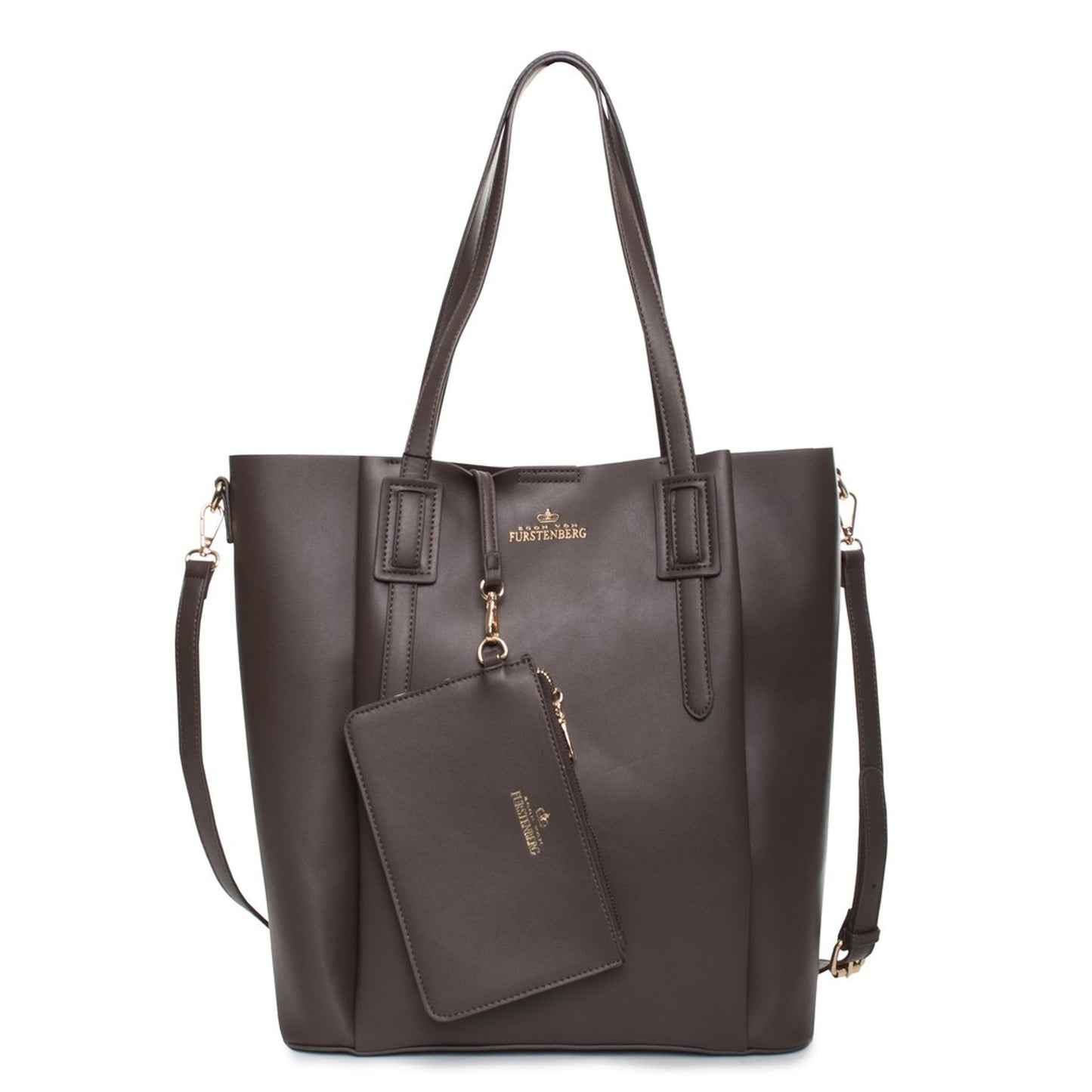 Egon Von Furstenberg Elegant Polyurethane Shoulder Bag with Adjustable Strap