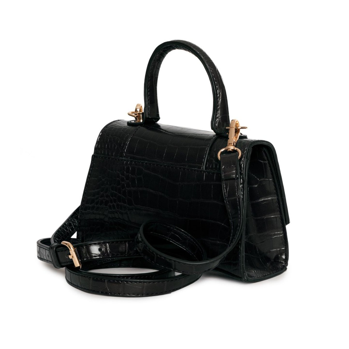 Egon Von Furstenberg Luxury Polyurethane Handbag with Removable Strap