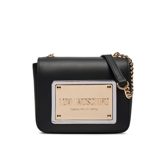 Bolso de hombro compacto de piel sintética con forro Love Moschino