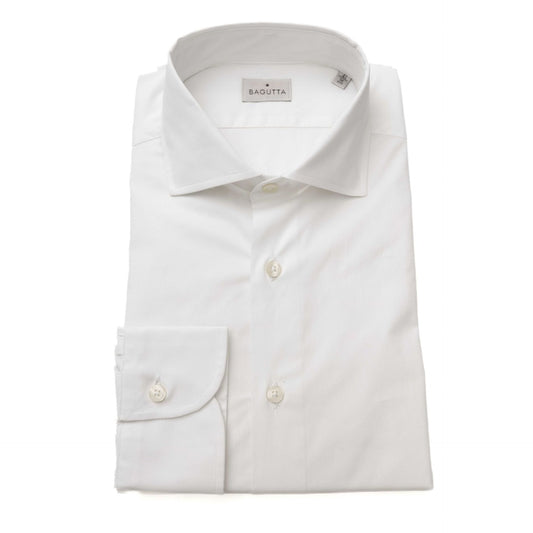Bagutta Slim Fit White Shirts