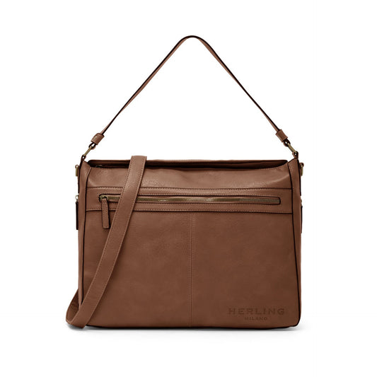 Bolso de hombro clásico de piel sintética Herling con correa extraíble